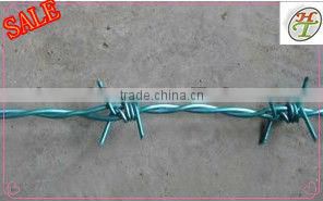 high security BWG12 green plastic coating normal weaving Barbed wire