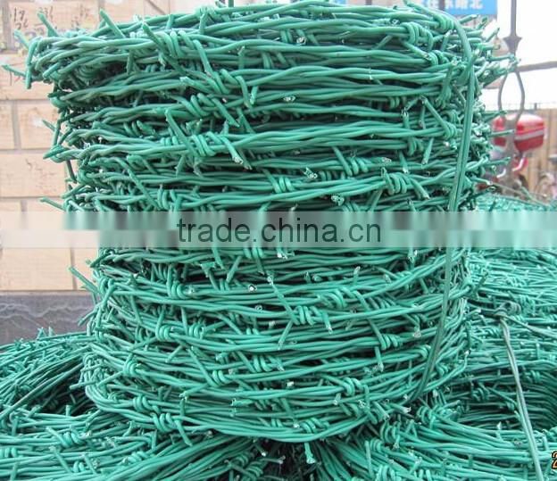 BWG 13*14 PVC coated barbed wire