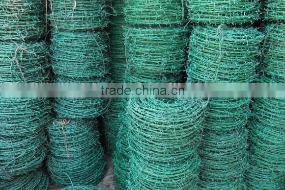 BWG 13*14 PVC coated barbed wire