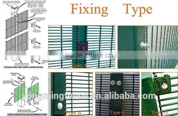Used PVC coated anti climb 358 prison fence