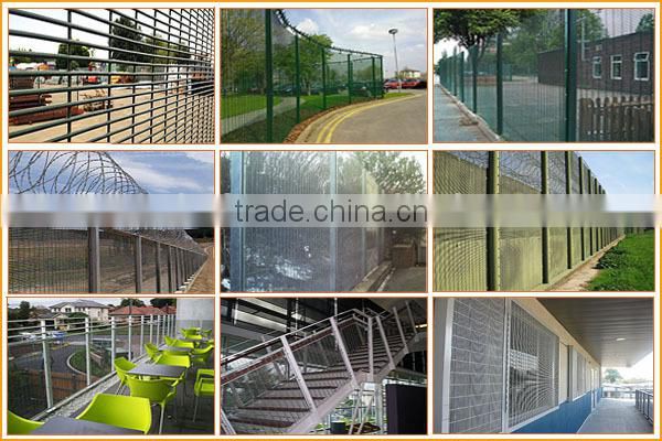 ISO factory galvanized and pvc coated anti climb fence