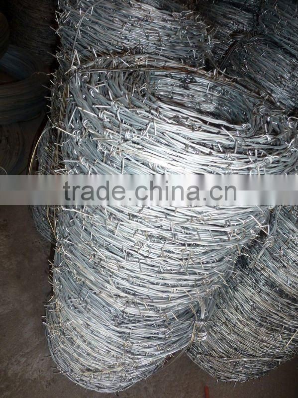 Galvanized barbed wire
