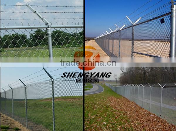 14 1/2",15" long S slot notched arm for chain link fence V-arm extension blades galvanized barb wire extension arms