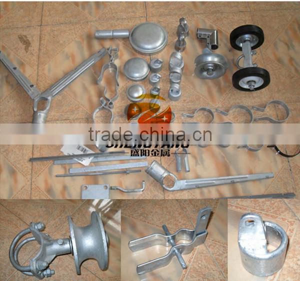 Wholesale hot dip galvanized metal assorted size pier clamps chain link fence post fittings UFFB40 rail clamps
