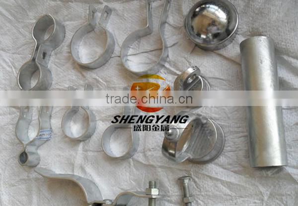 Wholesale hot dip galvanized metal assorted size pier clamps chain link fence post fittings UFFB40 rail clamps