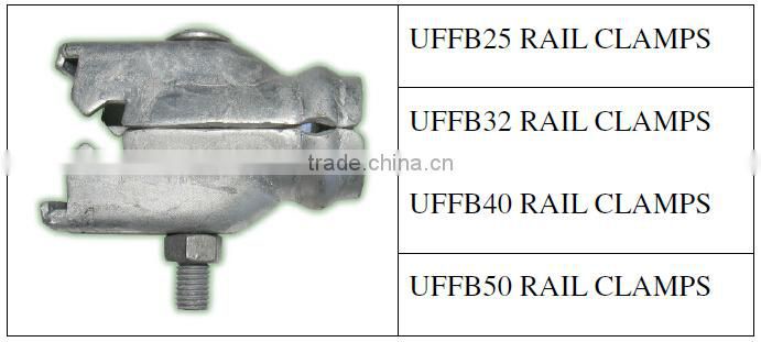 Wholesale hot dip galvanized metal assorted size pier clamps chain link fence post fittings UFFB40 rail clamps