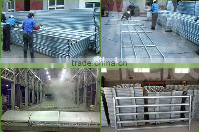 lowest price metal ranch corral fence panel /galvainzed livestock farm fence with gate for horse sheep cow