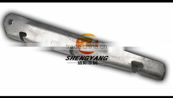 14 1/2",15" long S slot notched arm for chain link fence V-arm extension blades galvanized barb wire extension arms