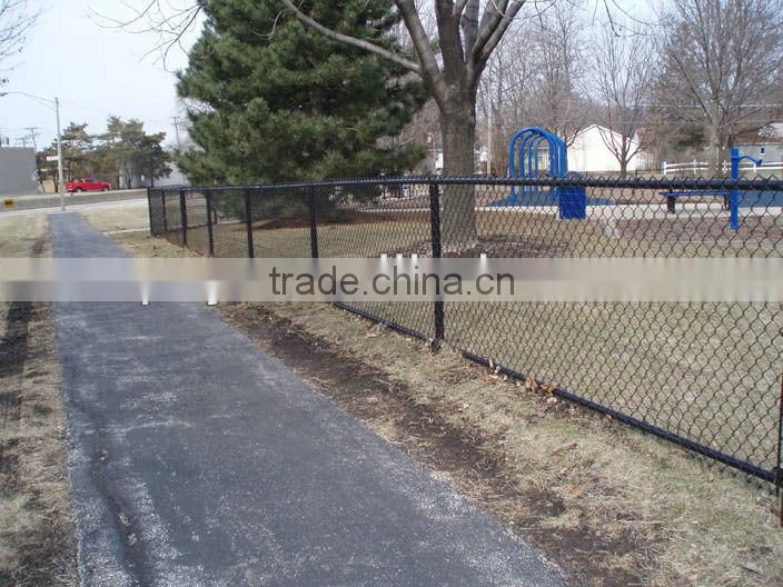 China manufacture black vinyl coated chain link fence