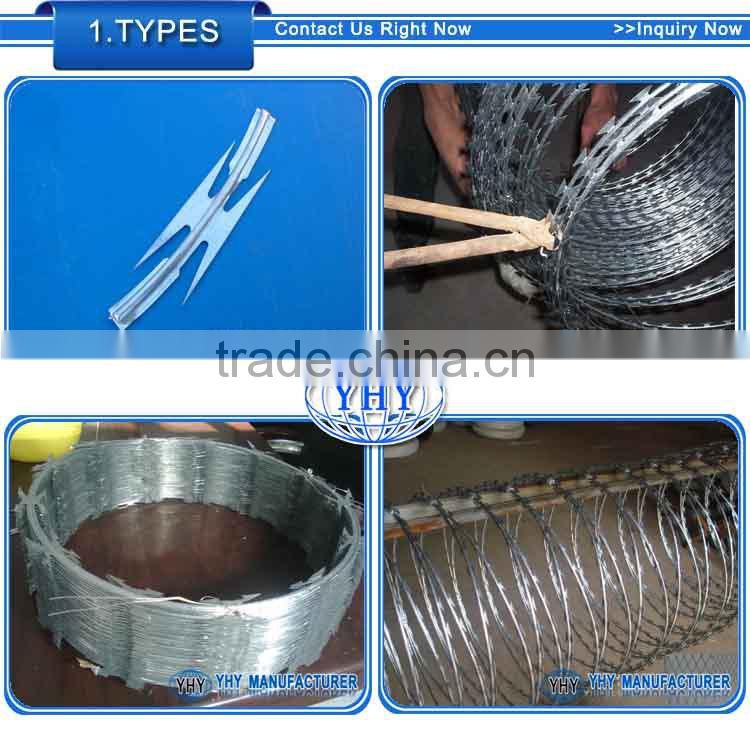 concertina razor blade barbed wire