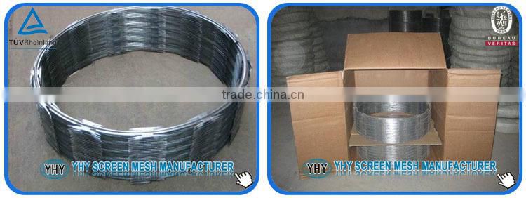 Galvanized diamond mesh razor barbed wire fence for perimeter security fence