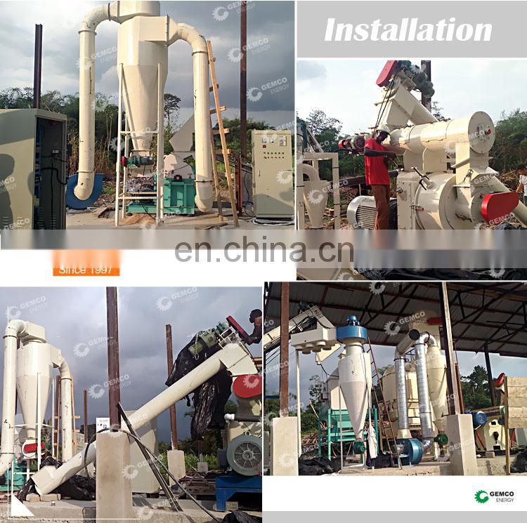 low price 1 ton per hour rice husk pelletizing small wood pellet plant