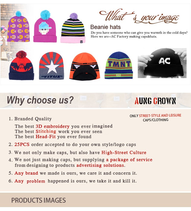 Promotional Custom Made Striped Slouch Pom Beanie/ Various Styles Of Knitted Hats