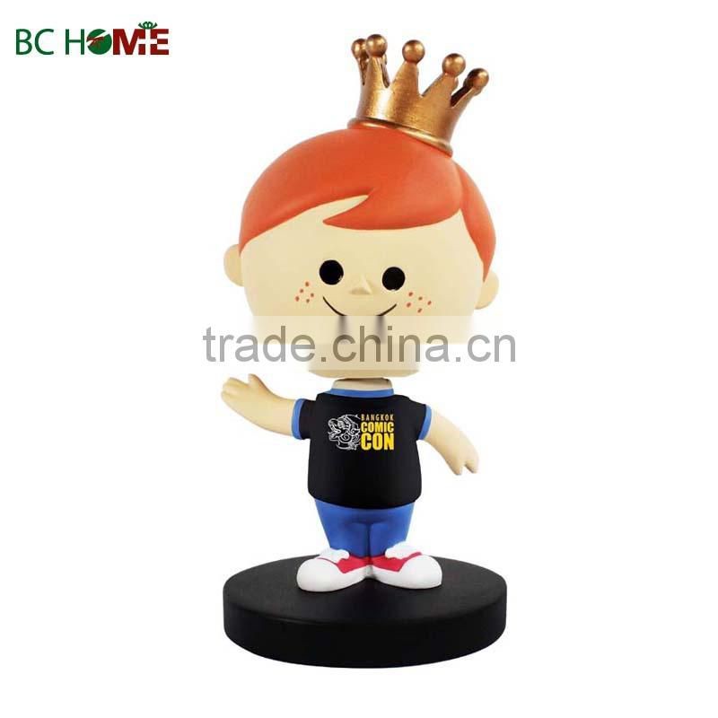 Promotional bobblehead with black&white shirt design for exportation overseas MOQ 10 PCS