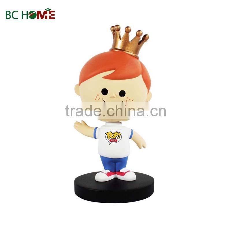 Promotional bobblehead with black&white shirt design for exportation overseas MOQ 10 PCS
