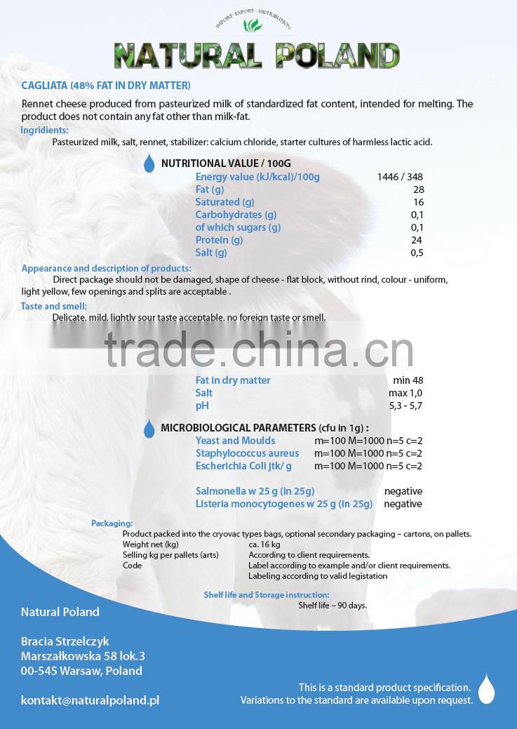 Cagliata from best Polish producers