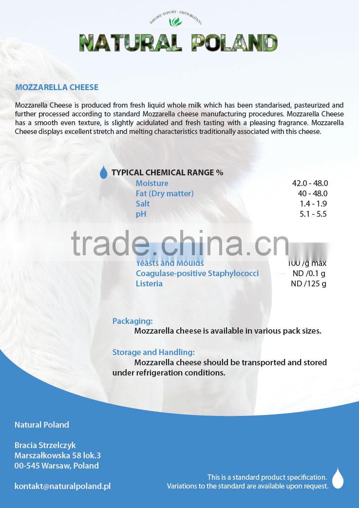 Mozarella - any size and shape. Big European producers.