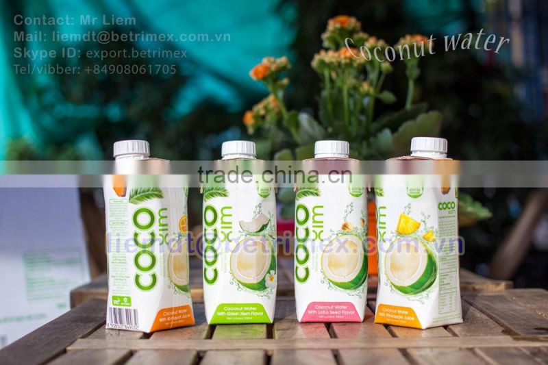 ORGANIC COCONUT WATER - TETRA PRISMA ASEPTIC - 330ml/carton- HIGH QUALITY