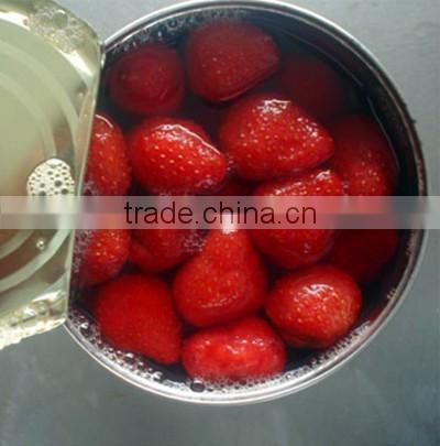 Fresh Canned fruit strawberry in syrup