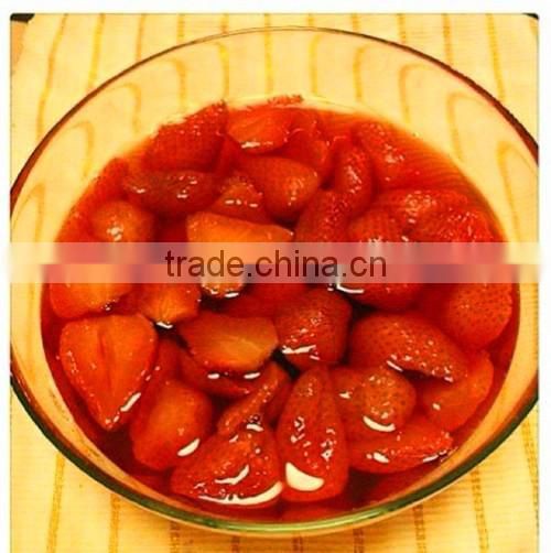 Fresh Canned fruit strawberry in syrup