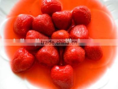 Fresh Canned fruit strawberry in syrup