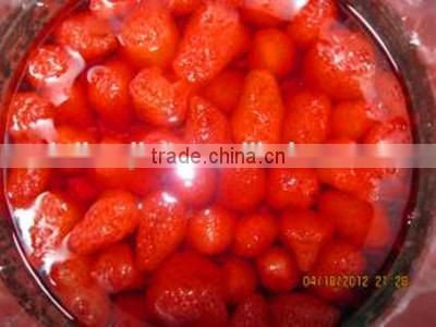 Fresh Canned fruit strawberry in syrup