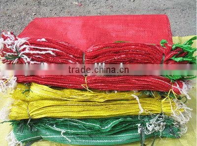 Tubular leno nylon pp mesh bag & small drawing mesh bag wholesale for onion firewood
