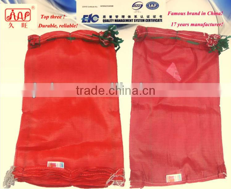 Tubular leno nylon pp mesh bag & small drawing mesh bag wholesale for onion firewood