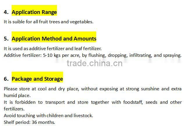 NPK Fertilizer with Chemical Formula 20-10-30