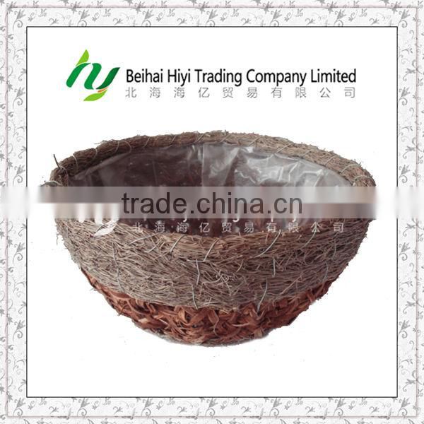 Garden Natural Handmade Woven Round Hanging Basket