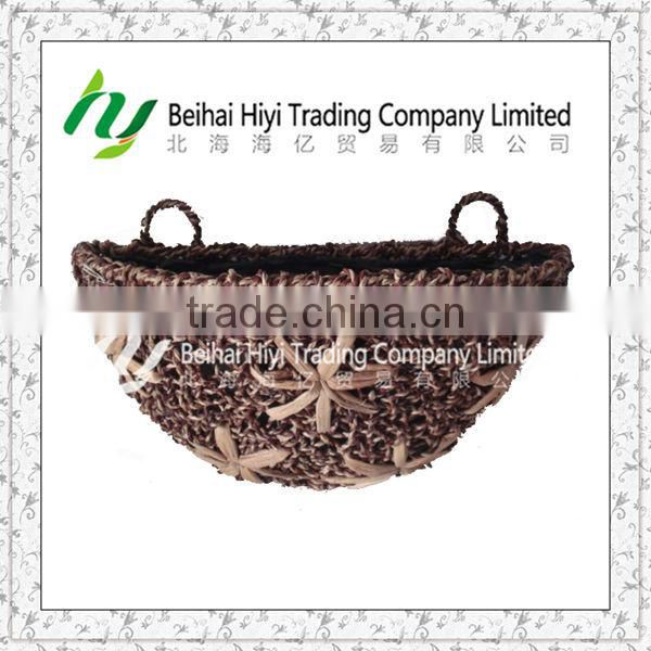 Garden Natural Handmade Woven Round Hanging Basket