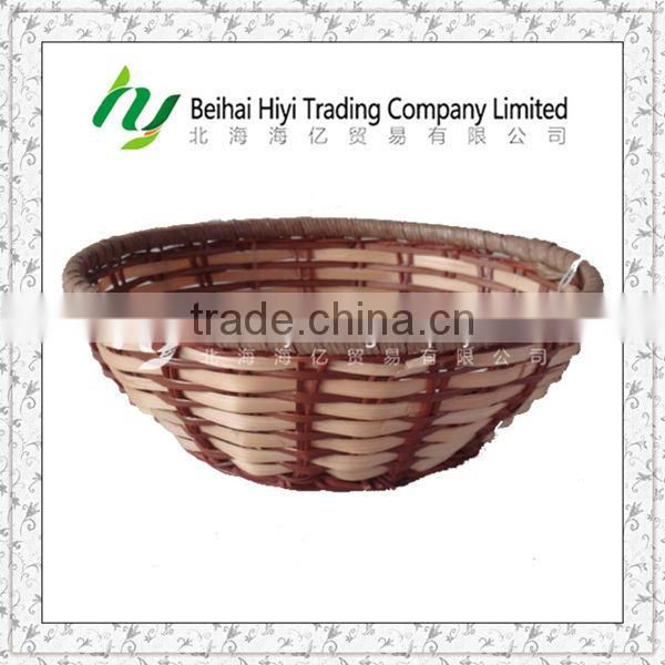 Woven water grass and coco cone hanging flower basket