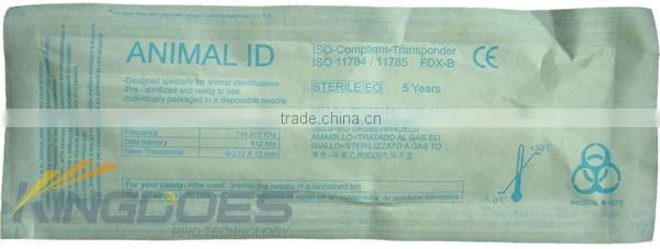 RFID glass transponder for animal