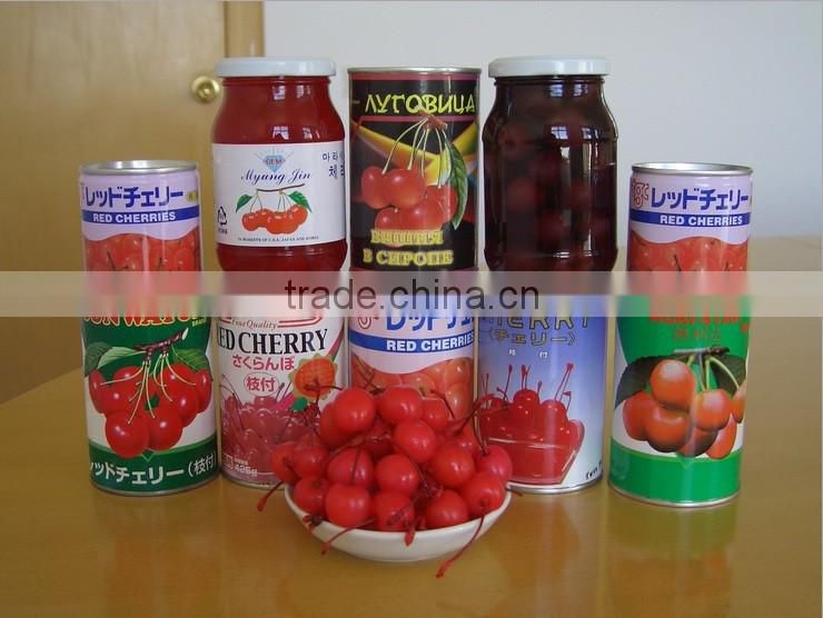 High quality canned red cherry in syrup