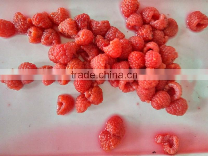 High quality canned raspberry whole inlight syrup