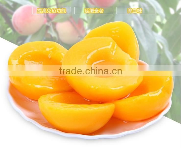 850g Canned yellow peach havles in light syrup