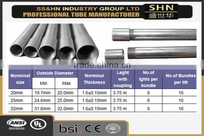 High quality hot dipped galvanized steel pipe