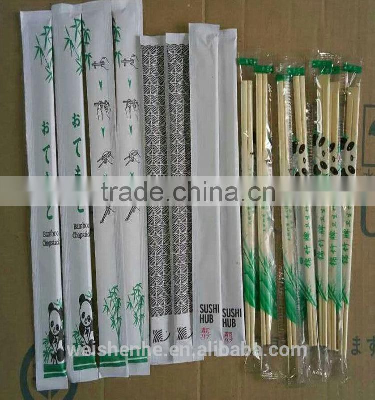 Bamboo Chopsticks With Half Open Paper Sleeves