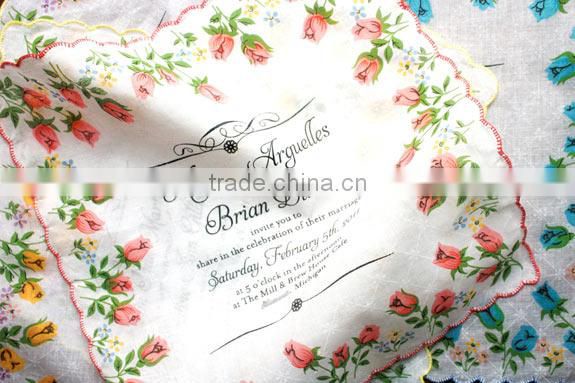 Event invitation fabric bag