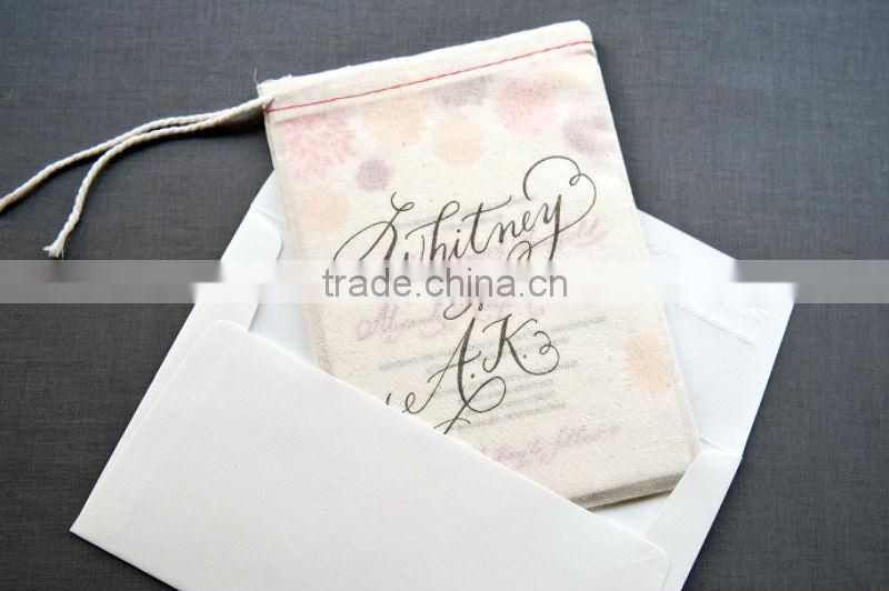 Event invitation fabric bag