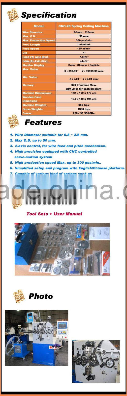 CNC 262 Spring Forming Machine