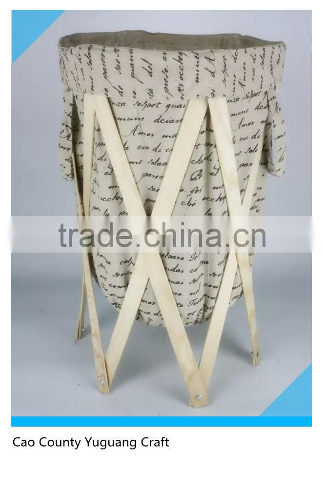 Good Quality Foldable canvas laundry basket with handles