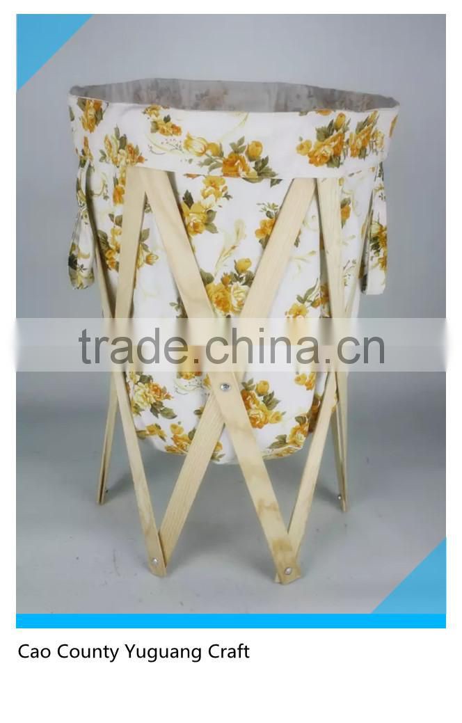 Good Quality Foldable canvas laundry basket with handles