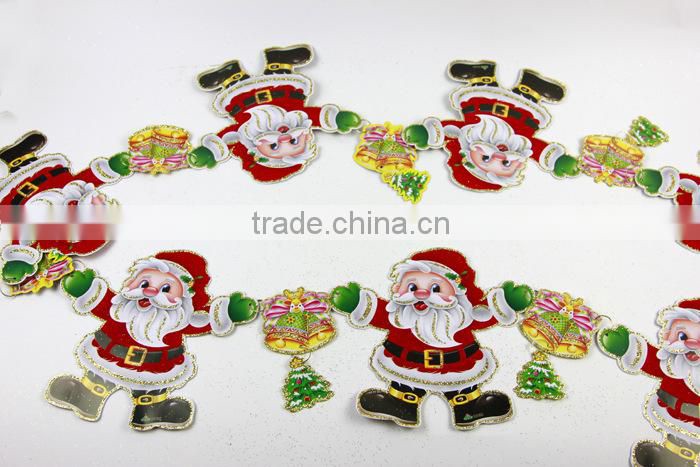 7 Piece Paper Father Christmas Chain/Hang Strip Decoration