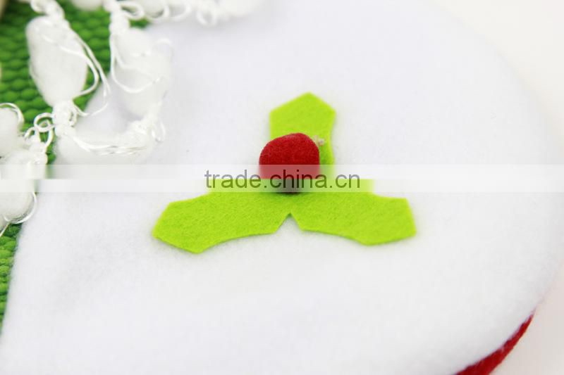 Fabric Beard Father Christmas Long Stocking Green Gift Bag