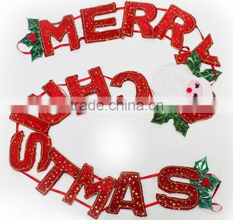 Indoor/Outdoor Christmas Decorations English Letters String Banners 1.7m