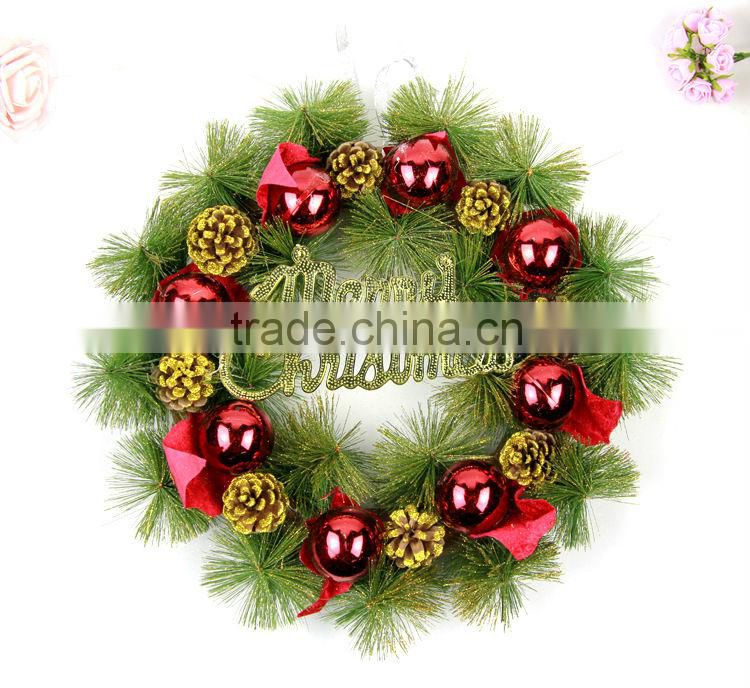 Christmas Tree Garland With Pine Cones & English Letters Hanging Ornament