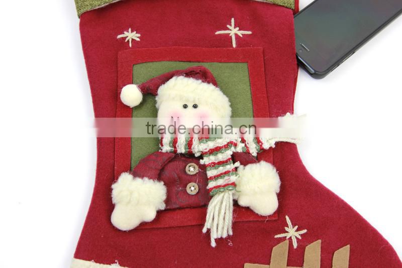 Competitive Festival Products Cartoon Santa Claus Socks Souvenir Bag