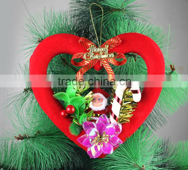 Peach Hearts/House/Circle/Five-Pointed Star Christmas Tree Ornament Hanging Decorations