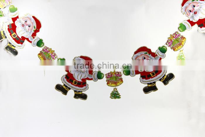 7 Piece Paper Father Christmas Chain/Hang Strip Decoration
